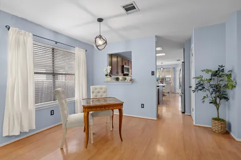 a view of a livingroom and dining room