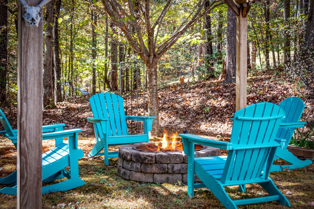 224 Timber Ridge Lane Ellijay, GA 30540 - Photo 8 of 61 Fire pit area with small pond