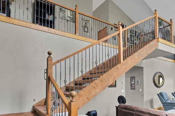a view of entryway with wooden floor