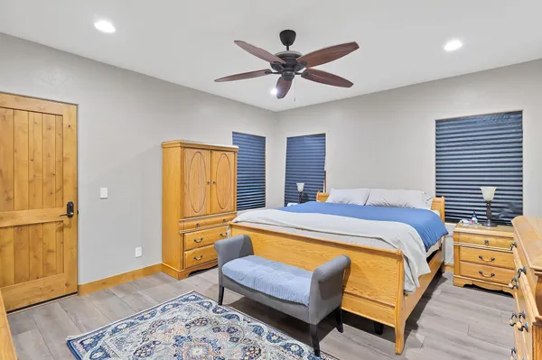 a bathroom with a sink a vanity and mirror