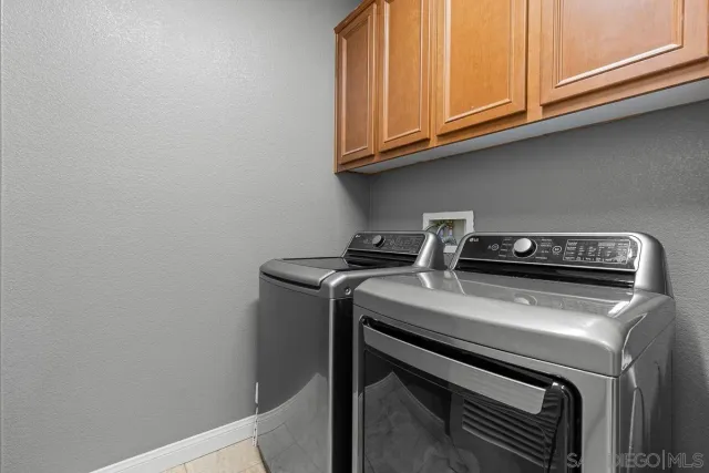 a close up view of washer and dryer