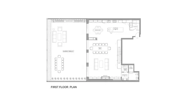 a view of a room with stairs