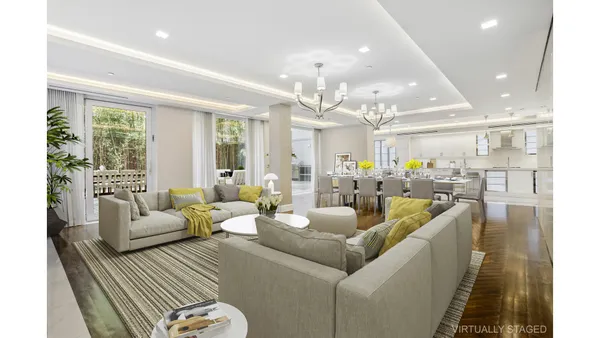 a view of a patio with a table and chairs