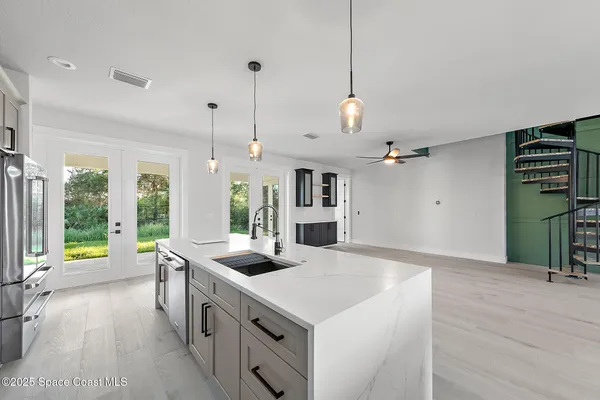 a bathroom with a bathtub and shower