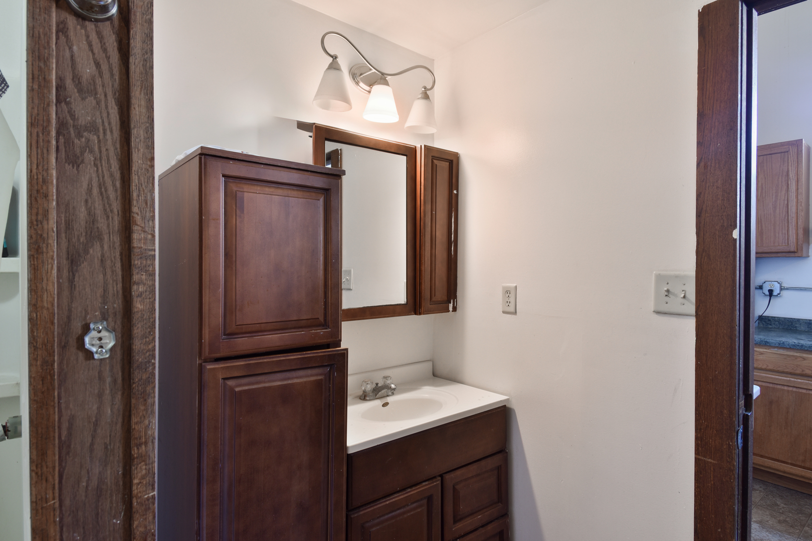 118 East Main Street Dwight, IL 60420 - Photo 58 of 77 a bathroom with a sink a mirror and vanity