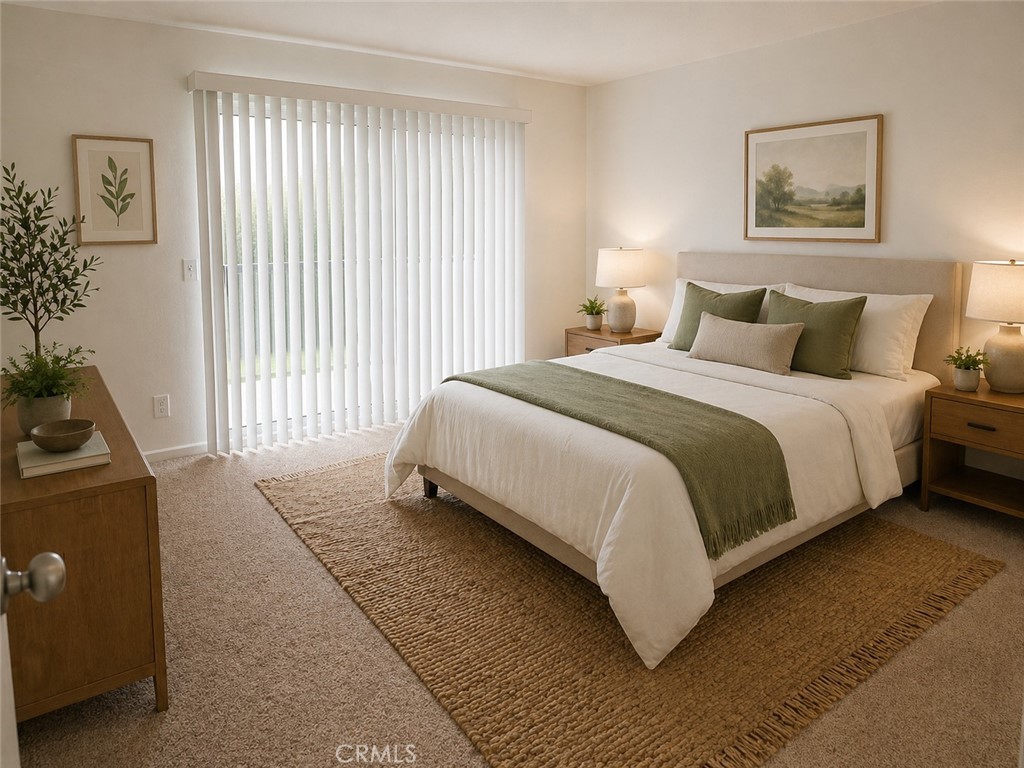 68460 Kings Road, Unit C Cathedral City, CA 92234 - Photo 4 of 18 a bed sitting in a bedroom next to a window