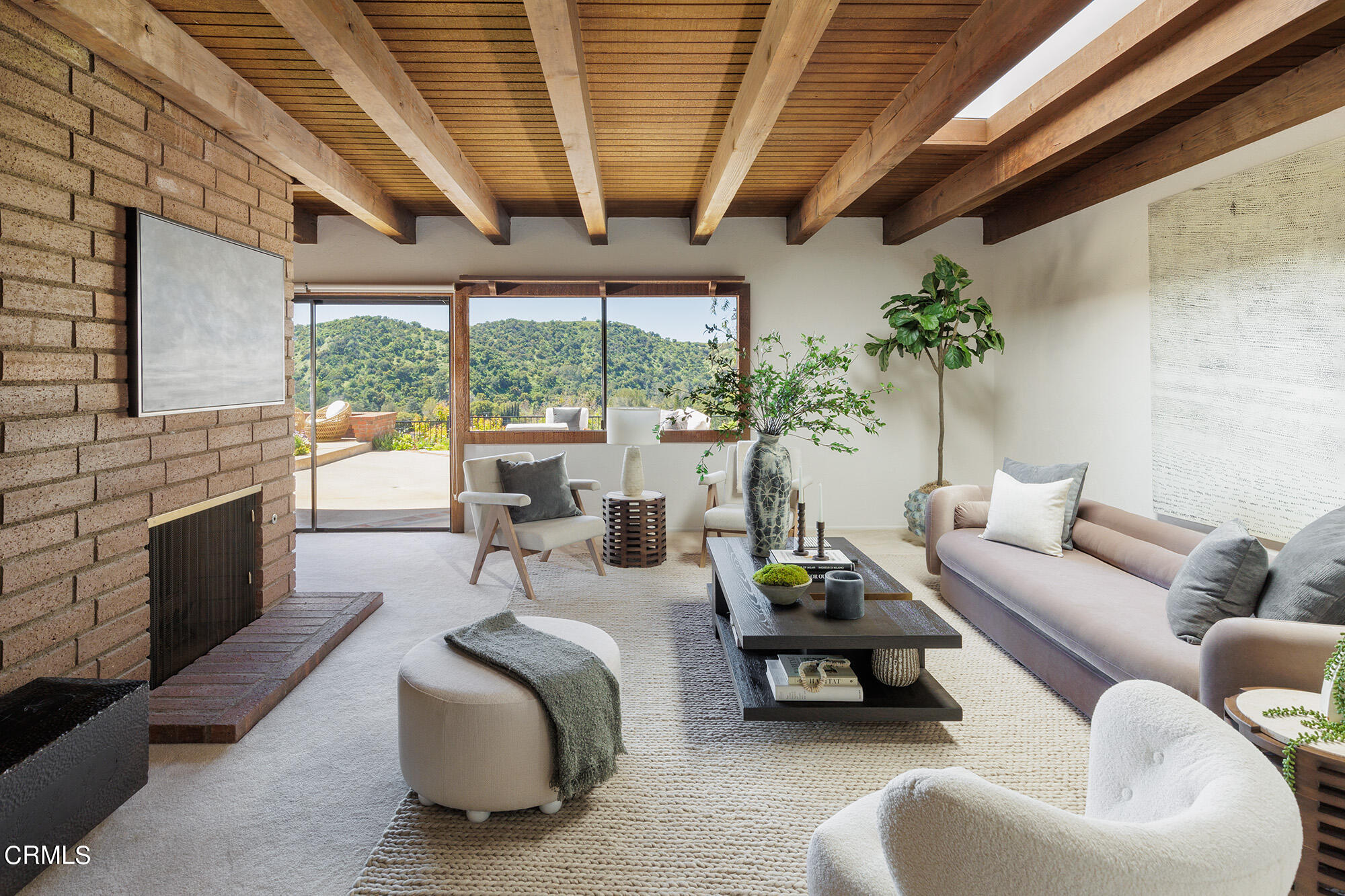 2600 Perkins Glendale, CA 91206 - Photo 5 of 34 a living room with furniture fireplace and potted plants