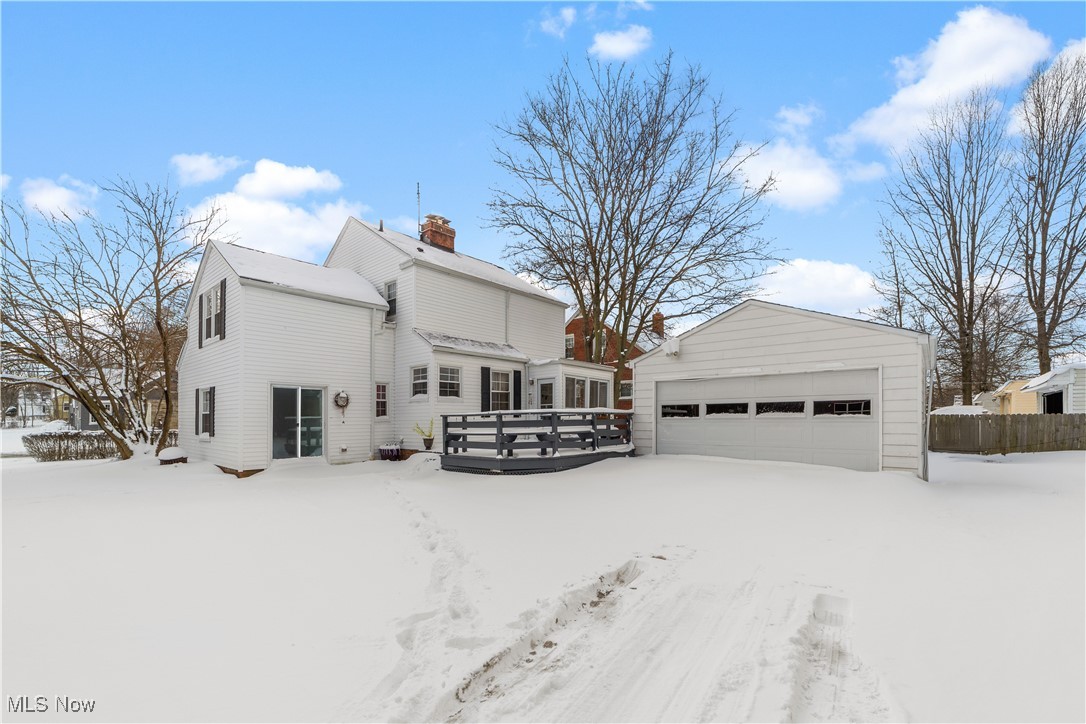 4249 Stonehaven Road Cleveland, OH 44121 - Photo 33 of 33 Snow covered property featuring a wooden deck