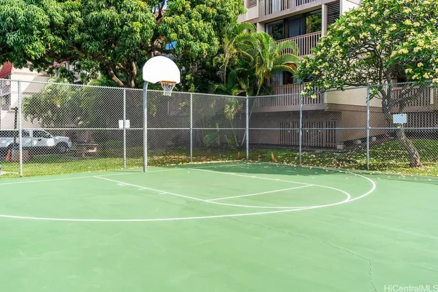 a view of a basketball court