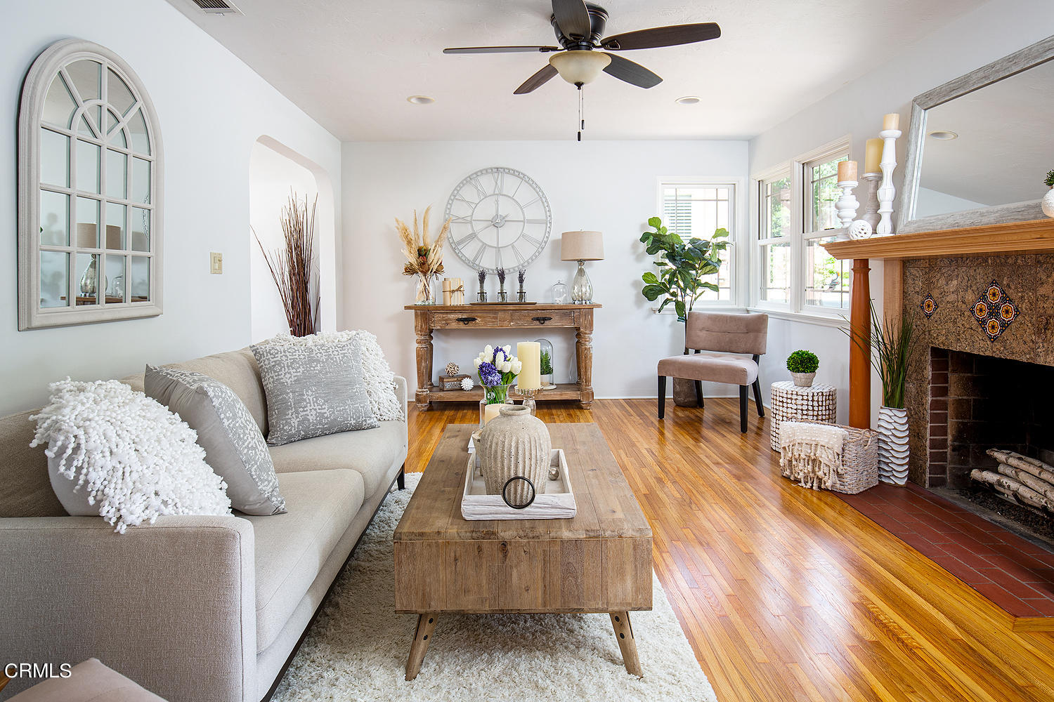 2766 Millicent Way Pasadena, CA 91107 - Photo 5 of 20 a living room with furniture and a fireplace