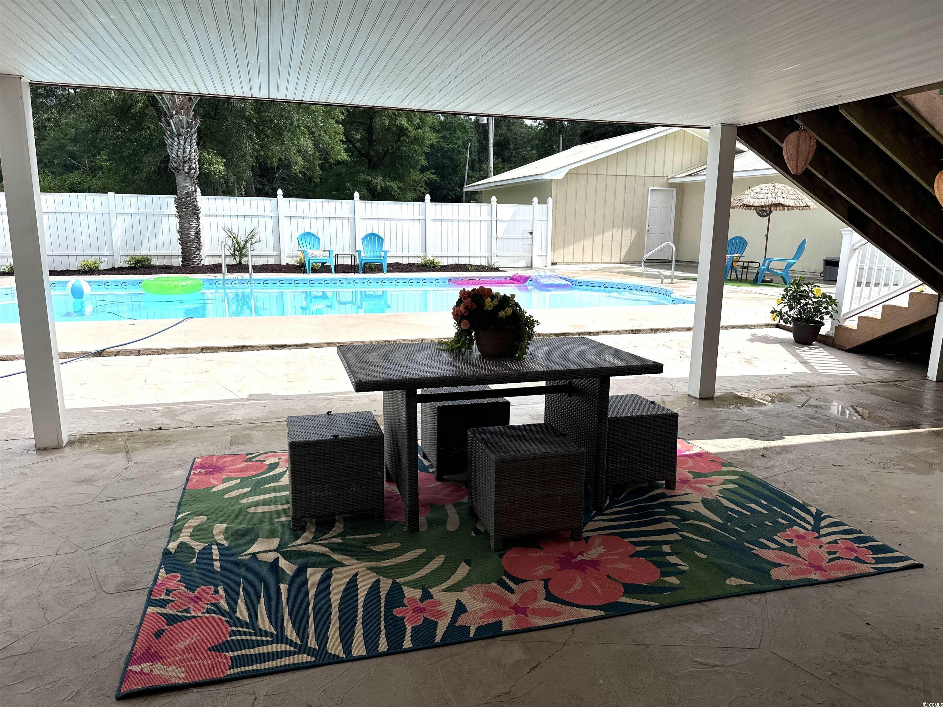 134 Mohican Drive Georgetown, SC 29440 - Photo 32 of 40 View of swimming pool with a patio area, a fenced