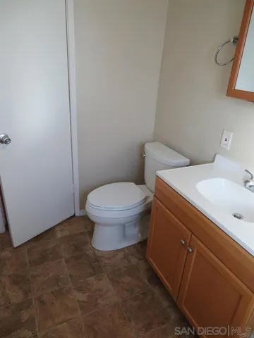 an empty room with closet