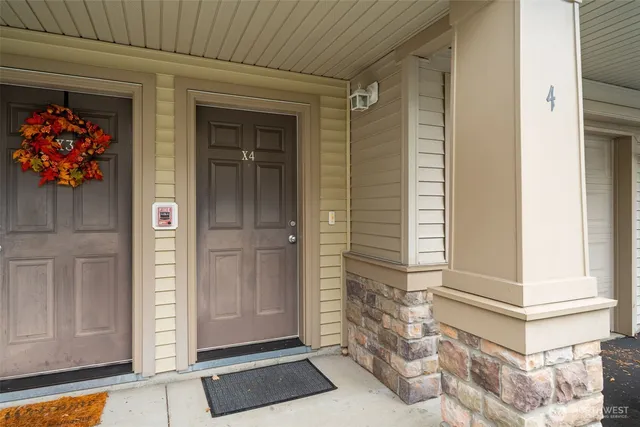 a view of front door of house