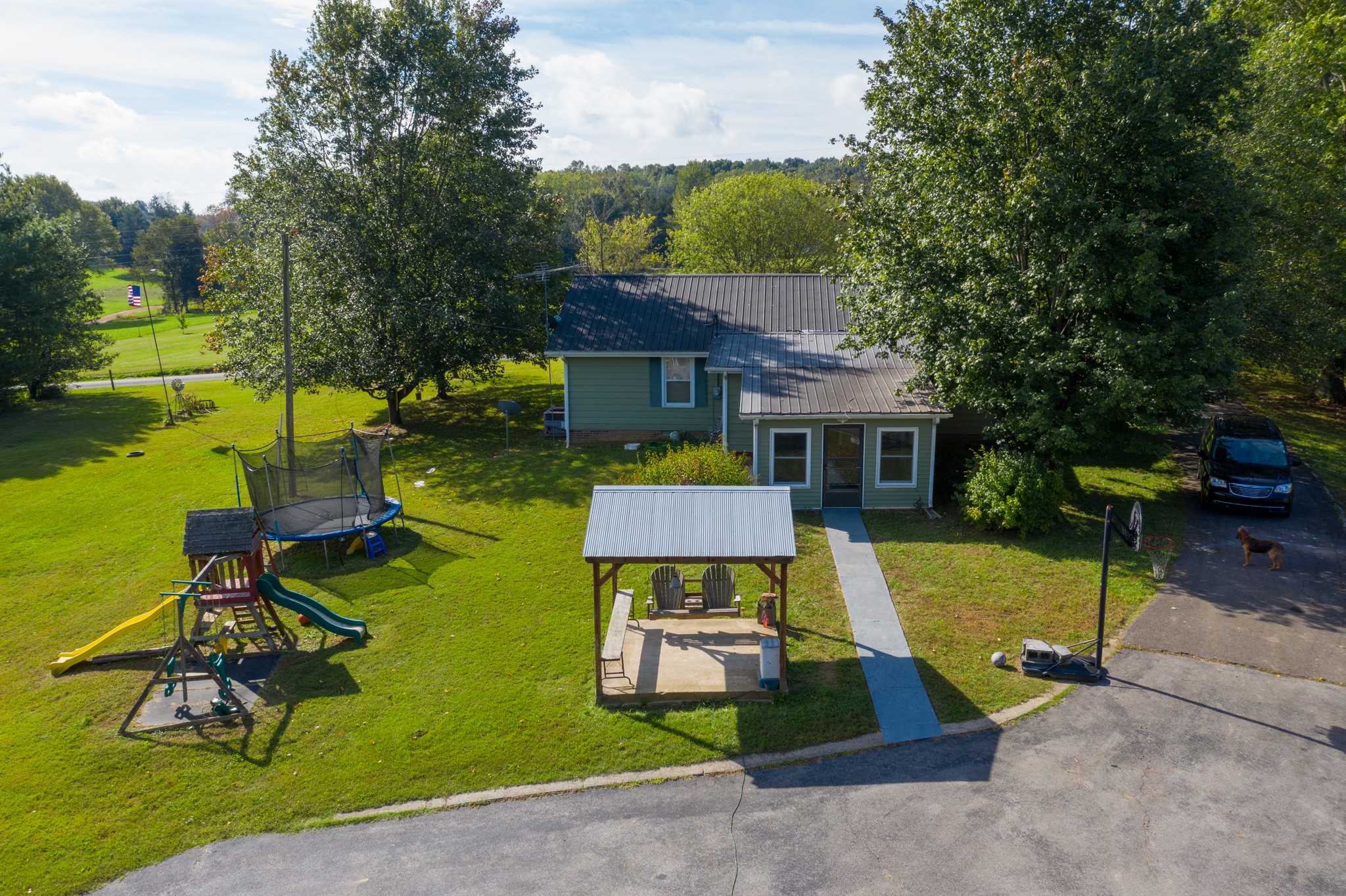 424 Dorris Road Portland, TN 37148 - Photo 7 of 48 an aerial view of a house with swimming pool garden and patio