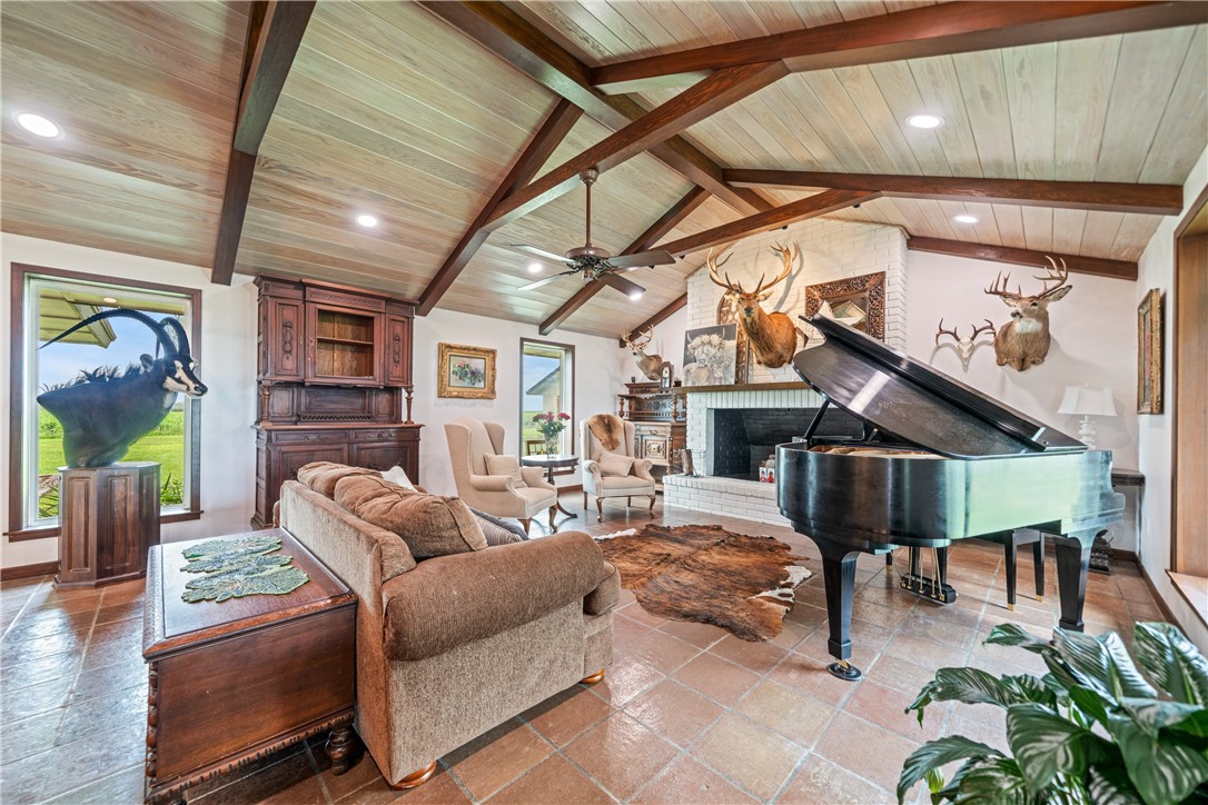 501 South County Road 1140 Riviera, TX 78379 - Photo 9 of 40 Beautiful great room with vaulted ceilings, expose