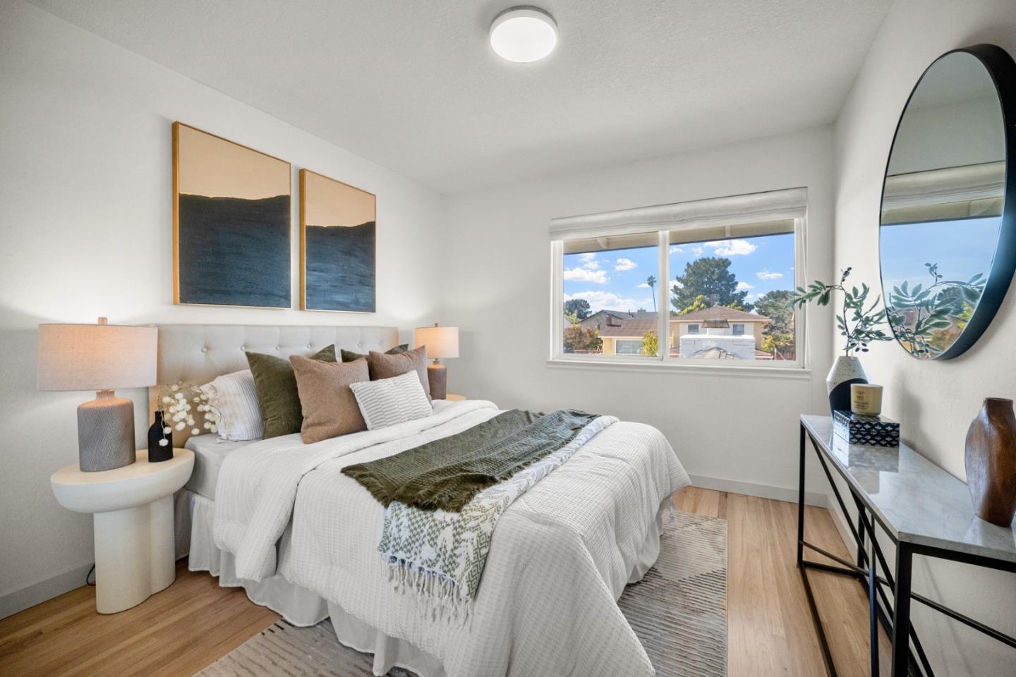 861 Haddock Street Foster City, CA 94404 - Photo 29 of 40 a bedroom with a bed and a potted plant