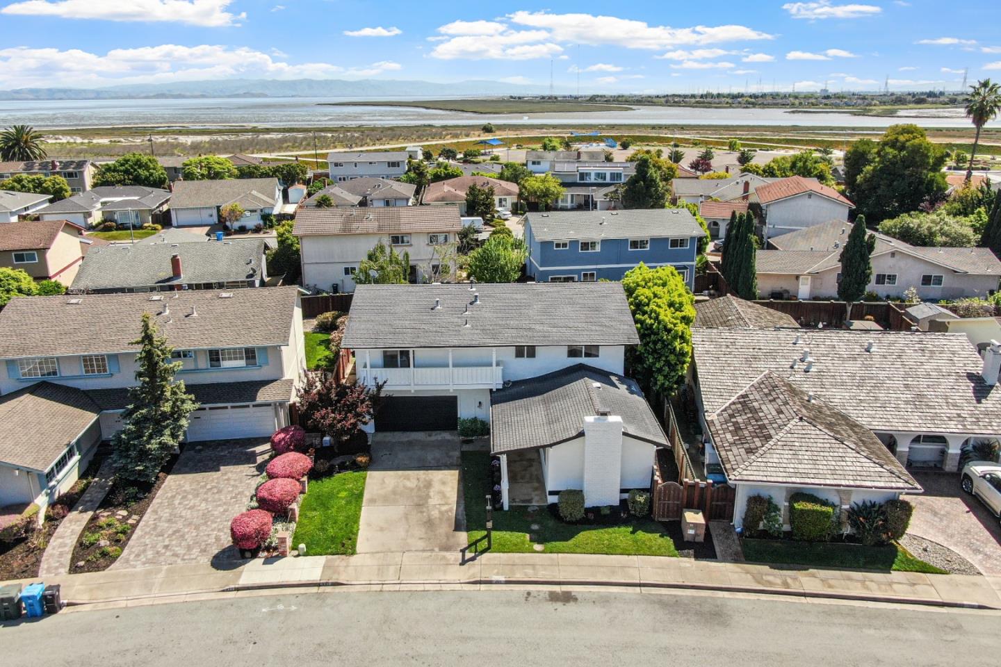 861 Haddock Street Foster City, CA 94404 - Photo 38 of 40 an aerial view of residential houses with outdoor space and ocean view