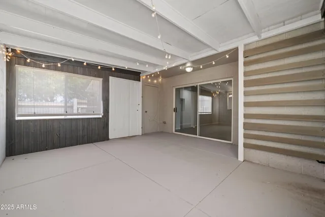 a view of a backyard of a house