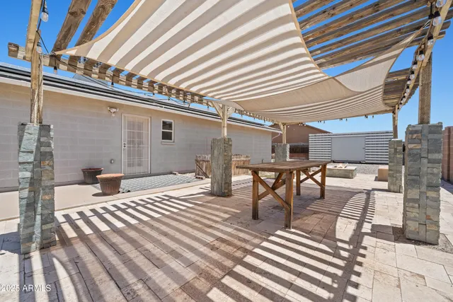 a view of wooden fence