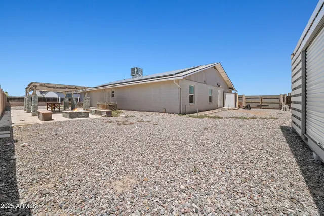 a view of a house with a patio
