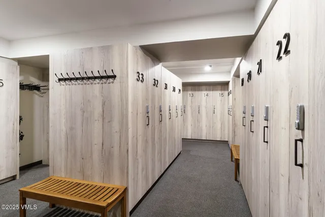 a view of a room with walk in closet