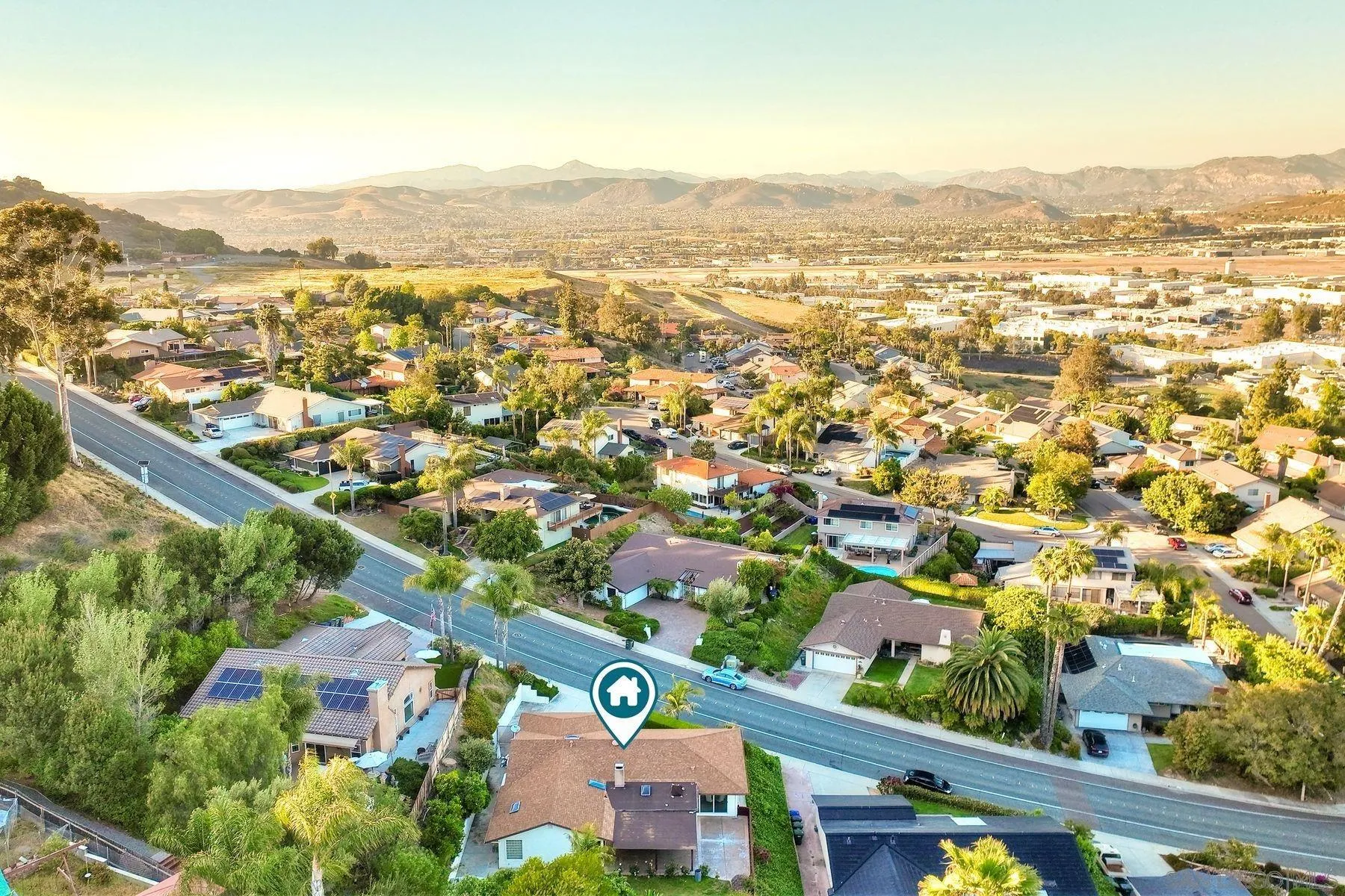1605 Swallow Drive El Cajon, CA 92020 - Photo 38 of 39 an aerial view of residential houses with outdoor space