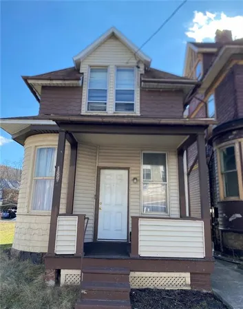 a front view of a house