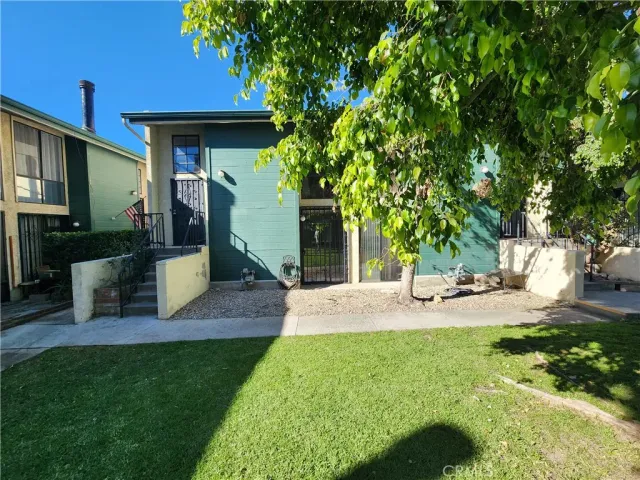 a view of a house with patio