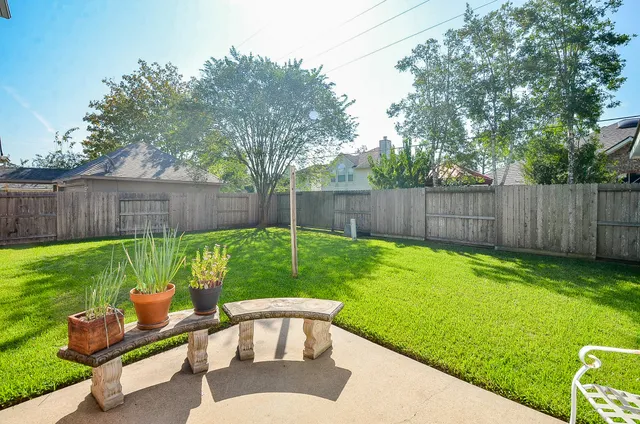 a view of an outdoor seating area