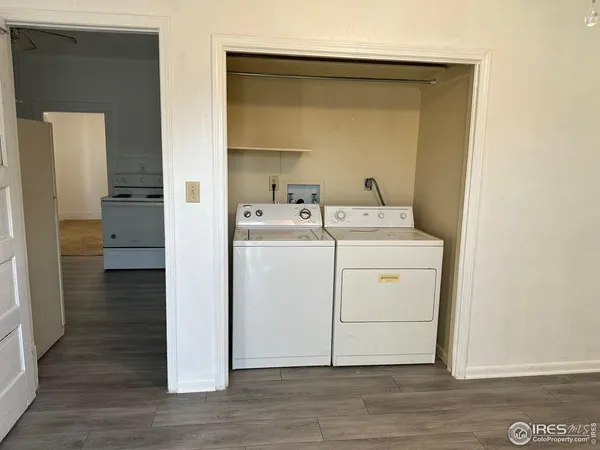 a utility room with washer and dryer