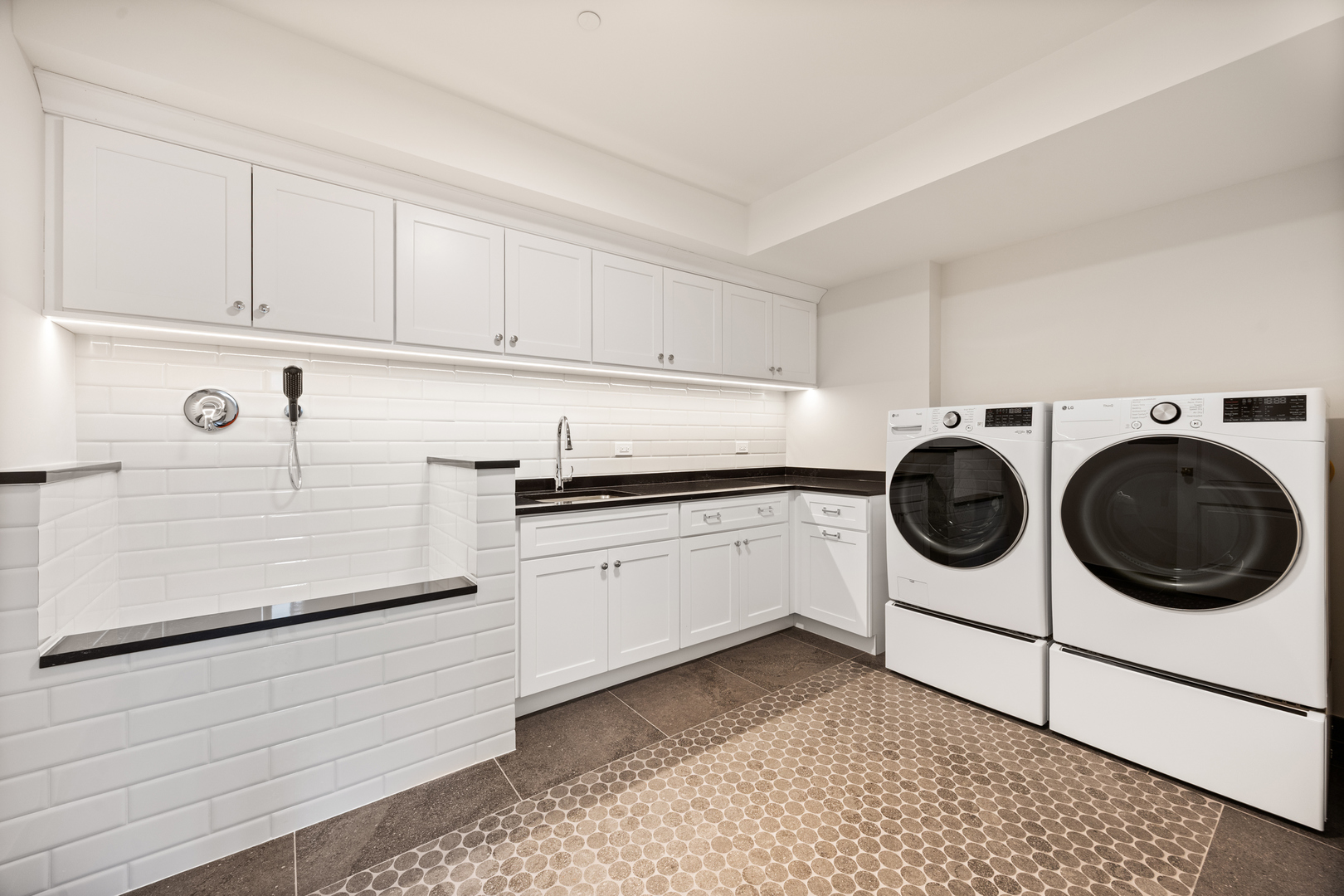 3902 North Hamilton Avenue Chicago, IL 60618 - Photo 33 of 67 a utility room with sink dryer and washer