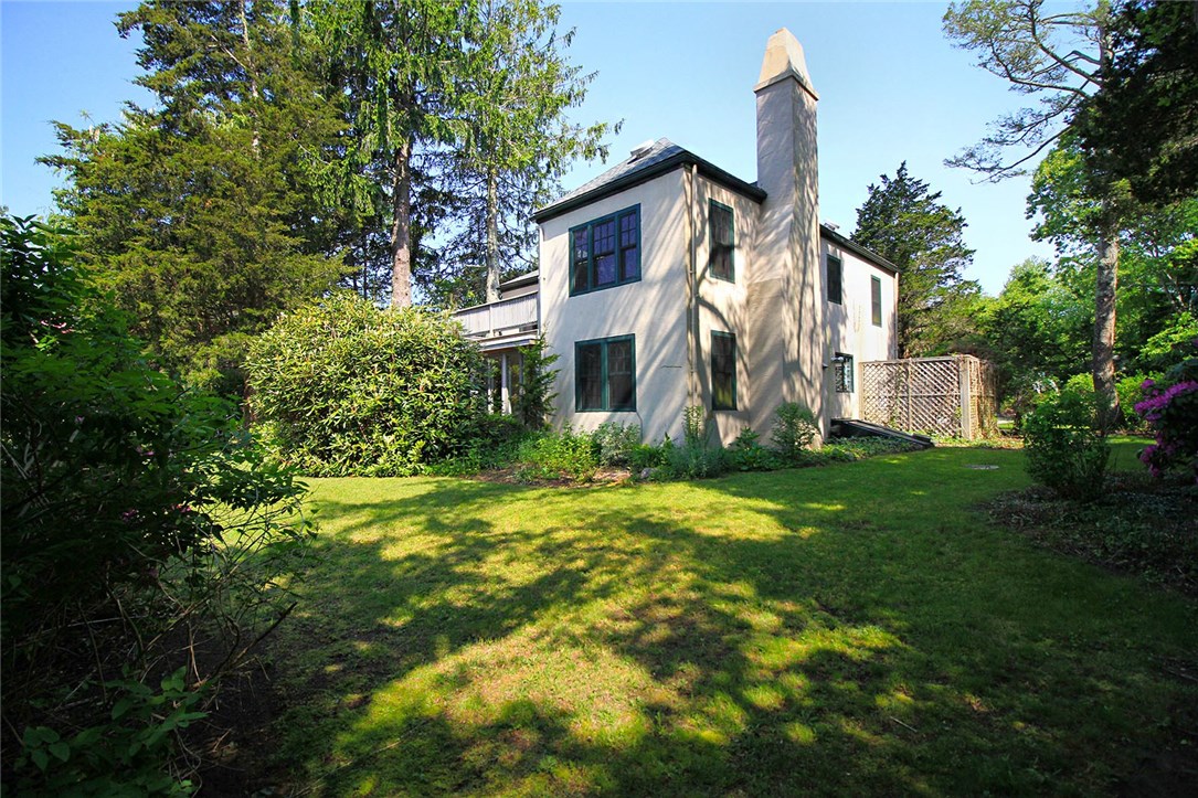 40 Wagner Road Westerly, RI 02891 - Photo 33 of 40 South facing grounds with enclosed outdoor shower to the right.