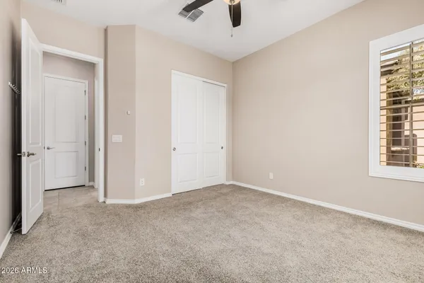 an empty room with a window