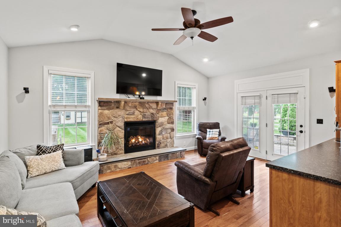 647 Schwab Road Hatfield, PA 19440 - Photo 15 of 39 Gas fireplace; french doors to patio