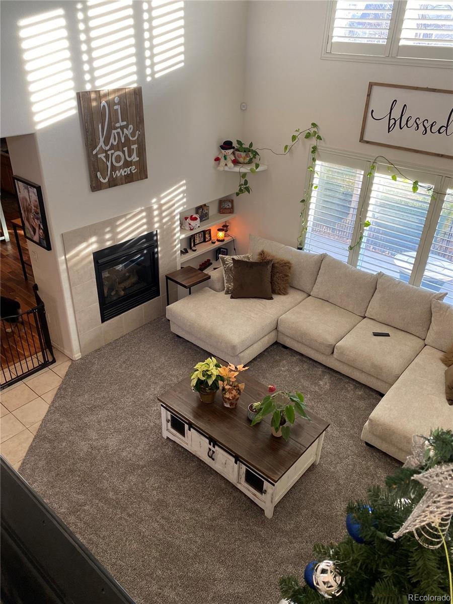 5342 Roadrunner Avenue Firestone, CO 80504 - Photo 2 of 21 a living room with furniture and a fireplace