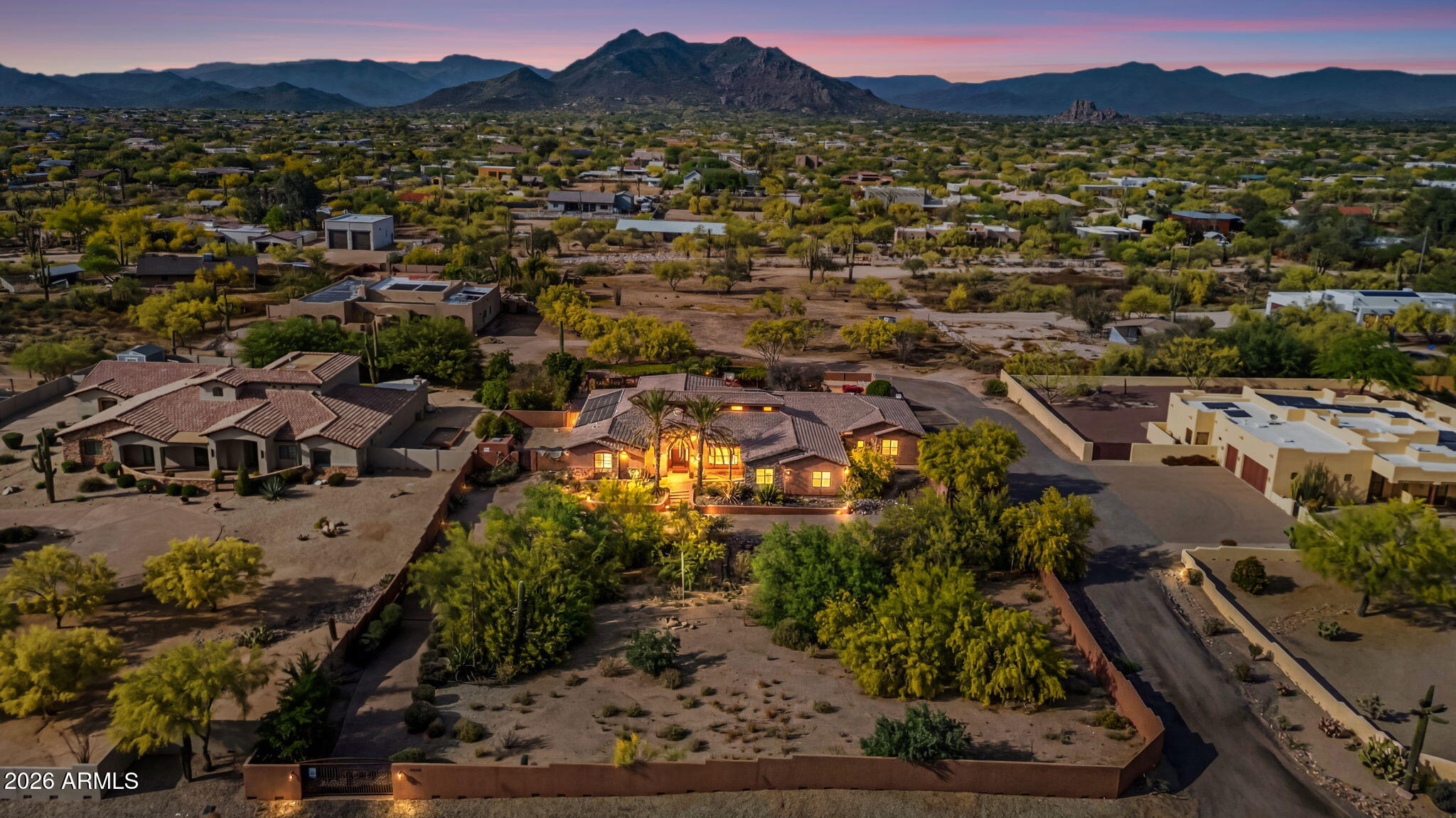 6646 East Lone Mountain Road Cave Creek, AZ 85331 - Photo 3 of 37 Drone Twilight