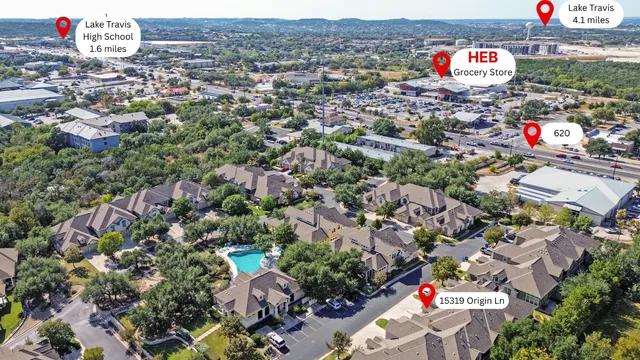 an aerial view of city