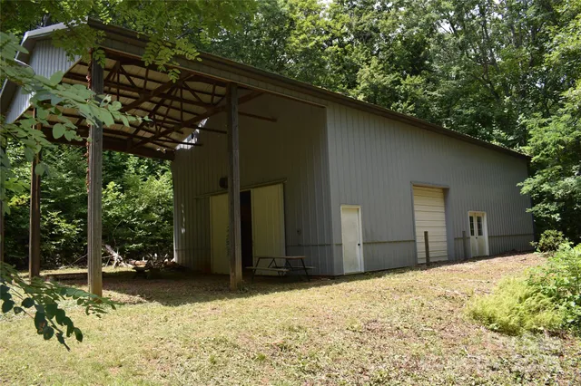 a view of a door and a door