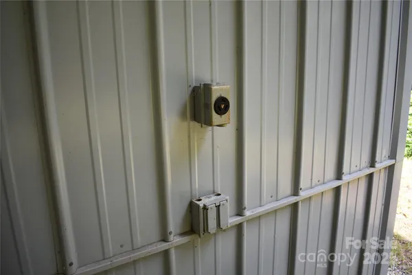 a view of a door and a door