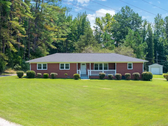 an aerial view of multiple house