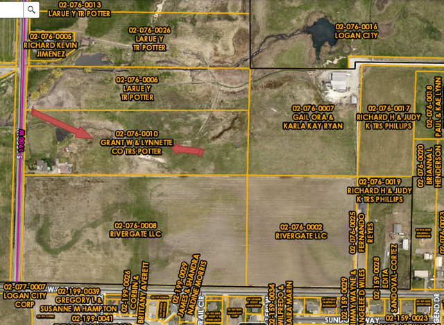 475 South 1900 West Logan, UT 84321 - Photo 3 of 3 Aerial view of property's location with property parcel outlined
