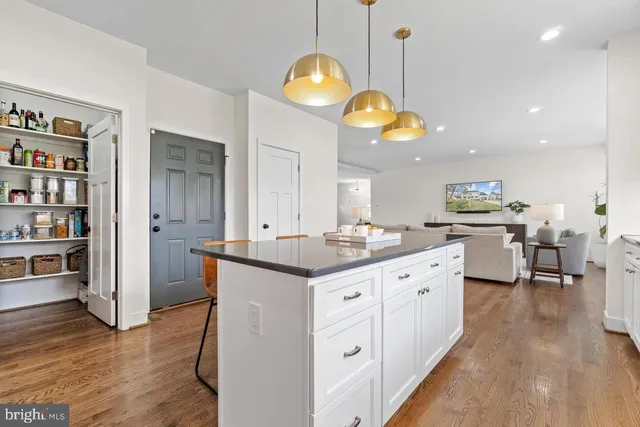a view of a livingroom with a furniture