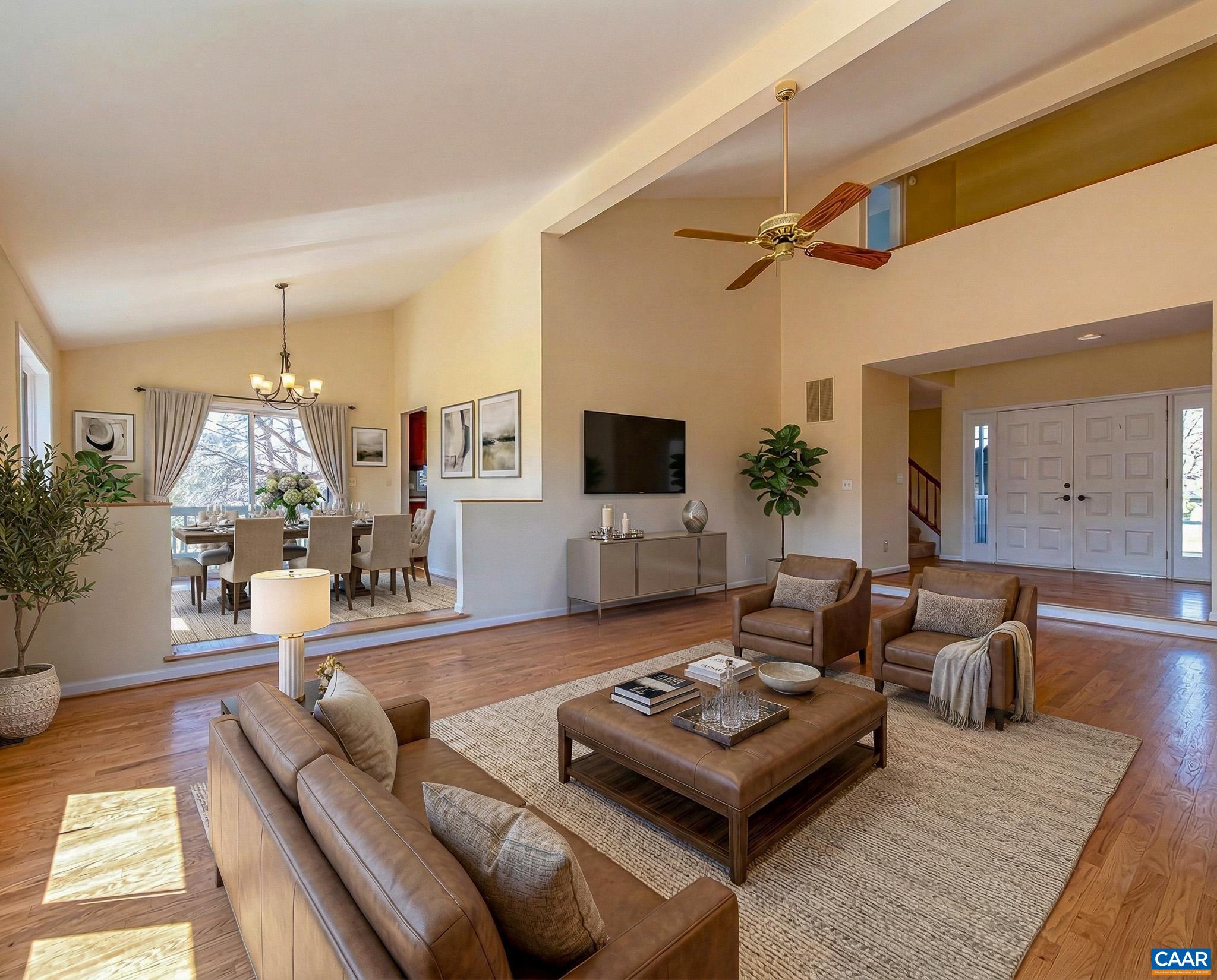 5294 Markwood Road Earlysville, VA 22936 - Photo 13 of 56 MAIN LEVEL Dining Room - Living Room - VIRTUALLY STAGED