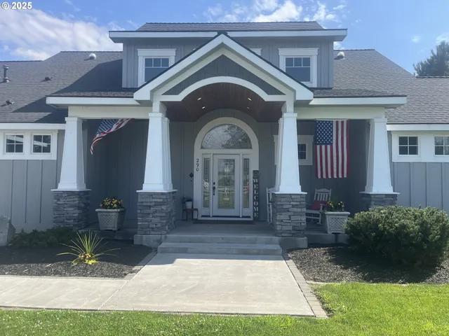 a front view of a house