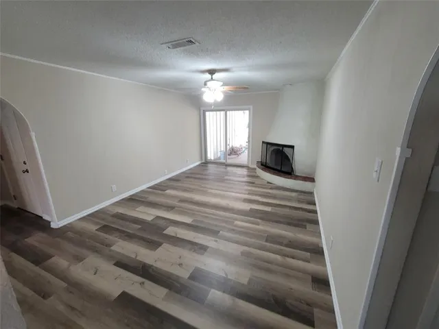 a view of a livingroom with a fireplace
