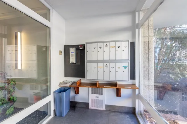 a front view of a building