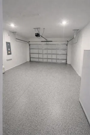 a view of a garage