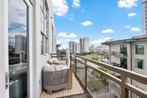 a view of balcony with couch