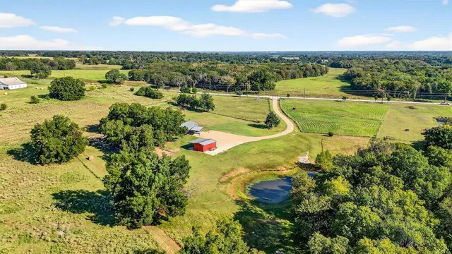 a view of a lake with a houses