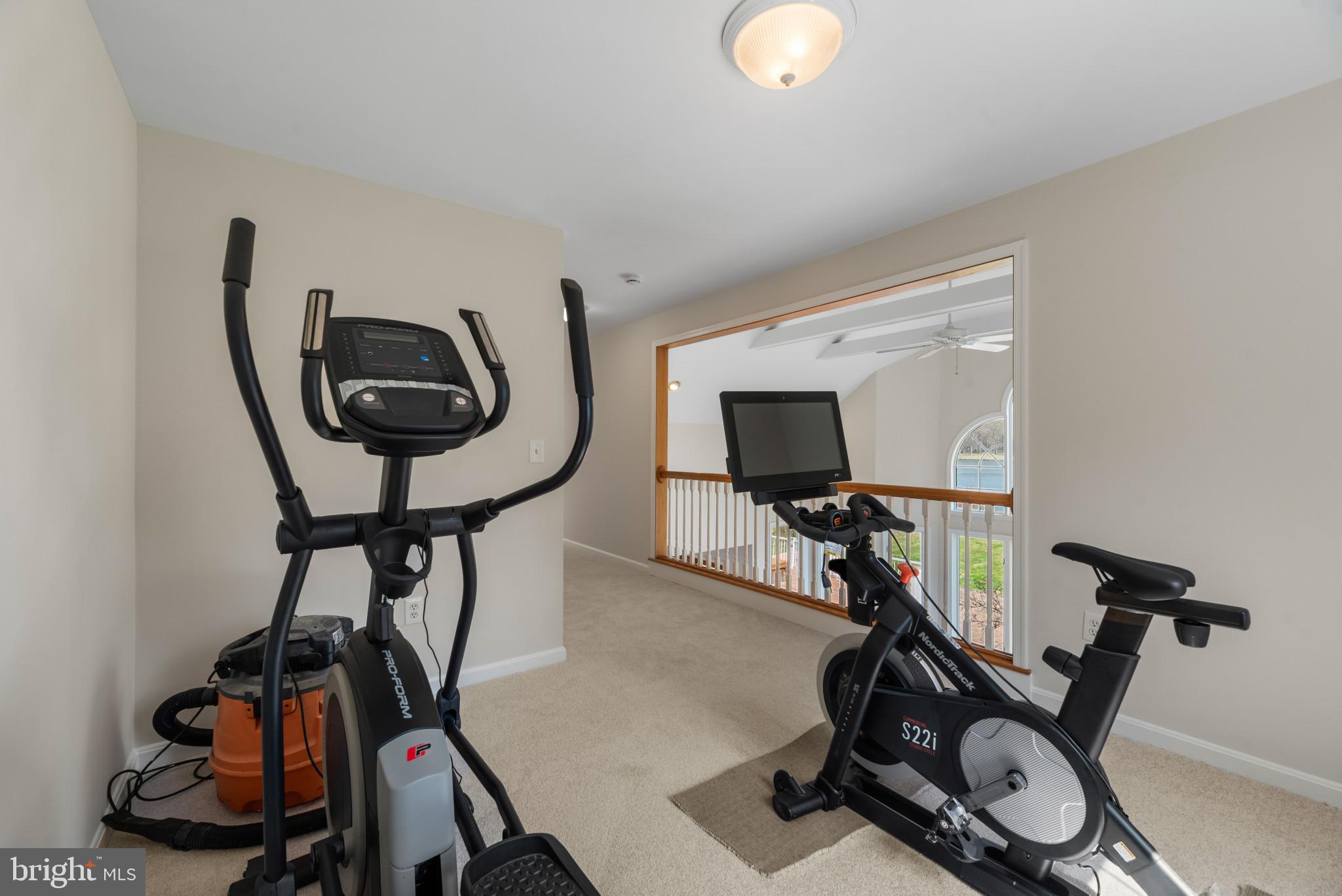 5929 Deale Beach Road Deale, MD 20751 - Photo 27 of 58 Workout area featuring light carpet and baseboards